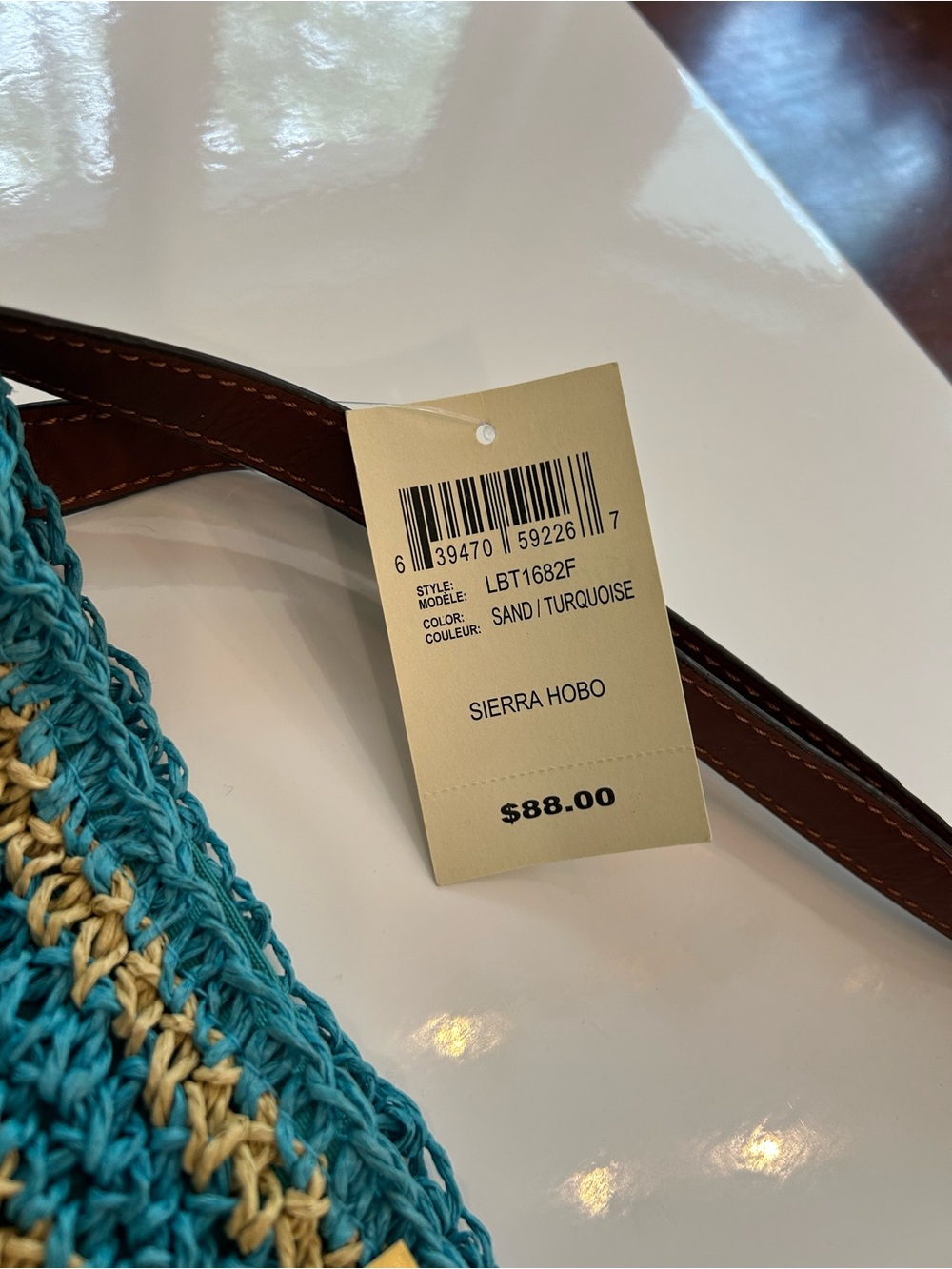Lucky Brand Woven Summer Tote Bag NWT - Picture 7 of 8